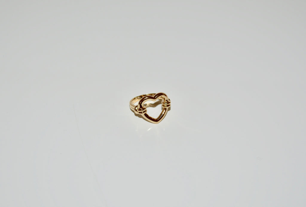 Bague coeur noué